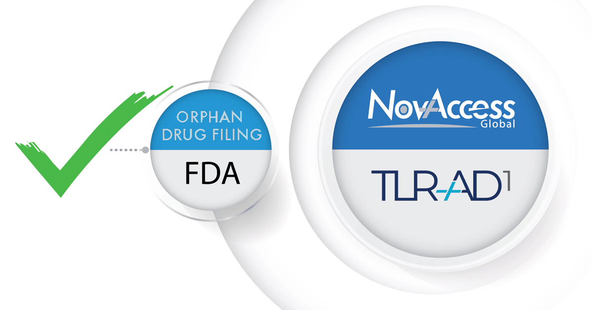 NovAccess Global Announces Filing of Orphan Drug Application for TLR-AD1￼
